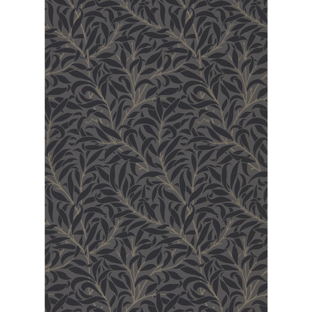 Pure Willow Bough Wallpaper 216026 by Morris & Co in Charcoal Black